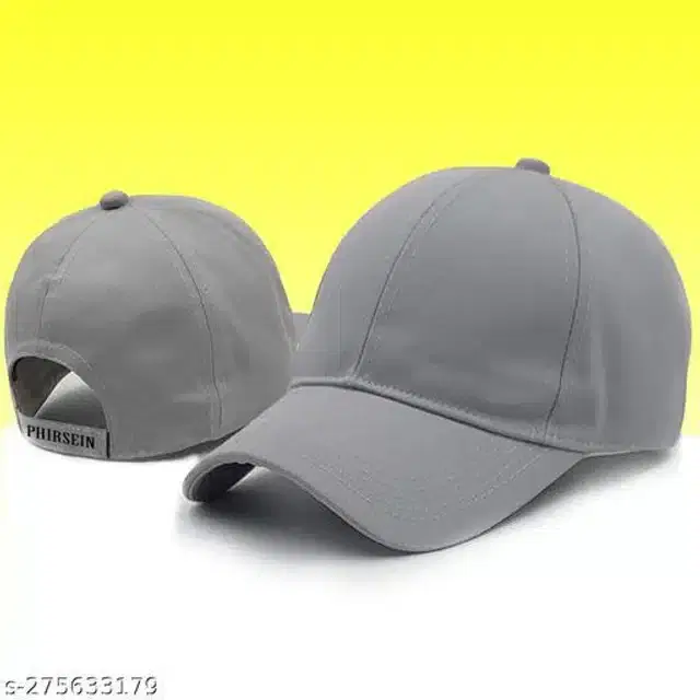 Cotton Cap for Men & Women (Grey)