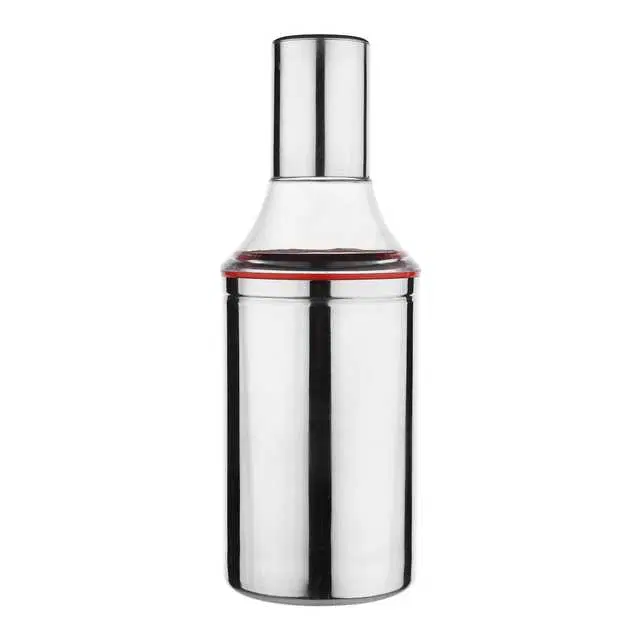 Stainless Steel See Through Oil Dispenser Pourer Bottle Stainless Steel, Silver 1000 ml, S-10