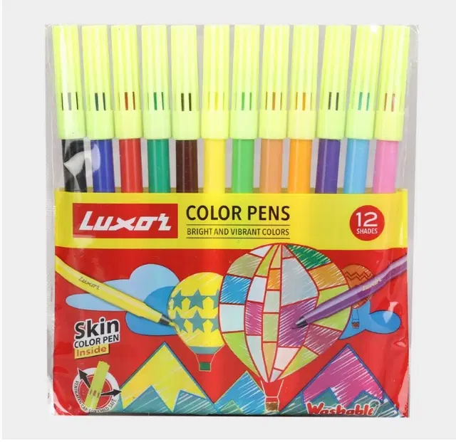 LUXOR Sketch Pen, 12 Color, Pack of 1