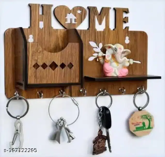 Wooden Mobile Holder, Brown