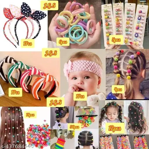Set of 98 pcs Hair Accessories Combo for Women (Pink)