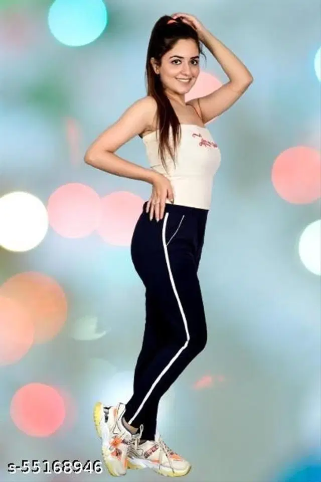 Trackpants for Women (Navy Blue, 30)