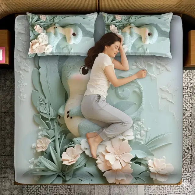 Microfiber 7D Bedsheet, Green (90x100 inch)