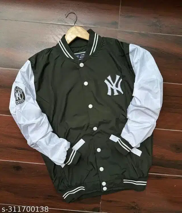 Polyester Jacket for Men (Olive, XXL)