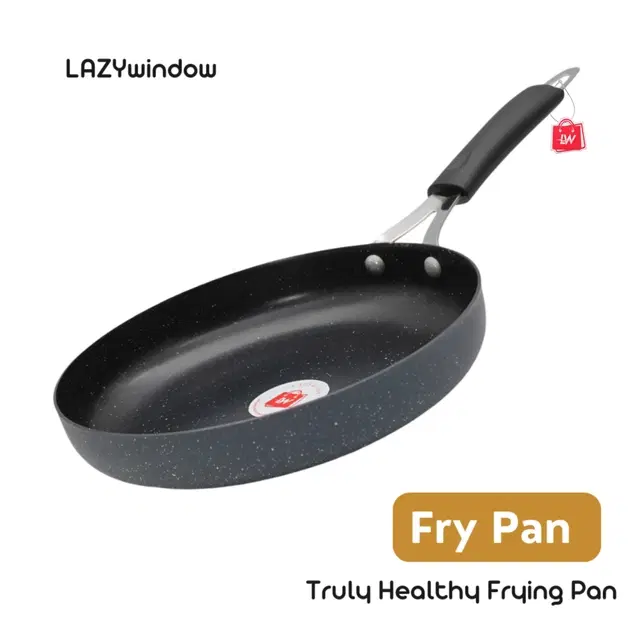 Iron Superior Quality Nonstick Induction Base Frying Pan with Handle, Black, 39.5 cm