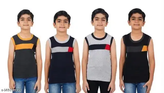 Innerwear for Boys, Pack of 4 (Multicolor, 3-4 Years)