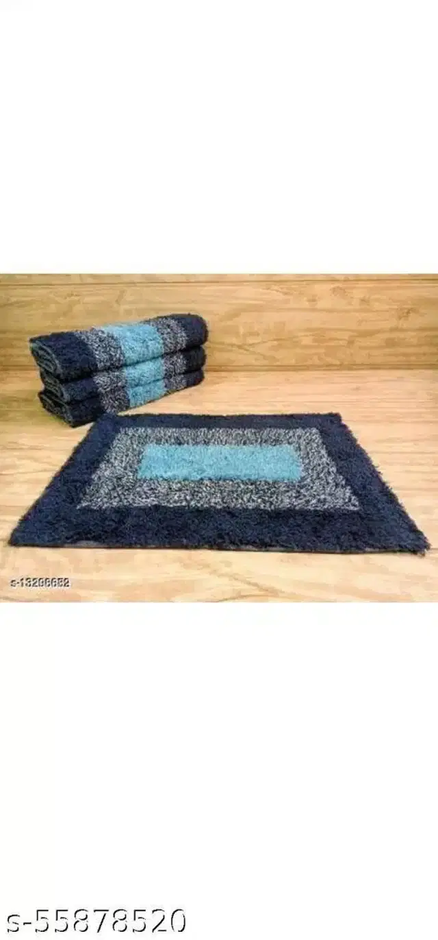 Bath Mats, Multicolor, 58x38x0.5 cm, Pack of 4