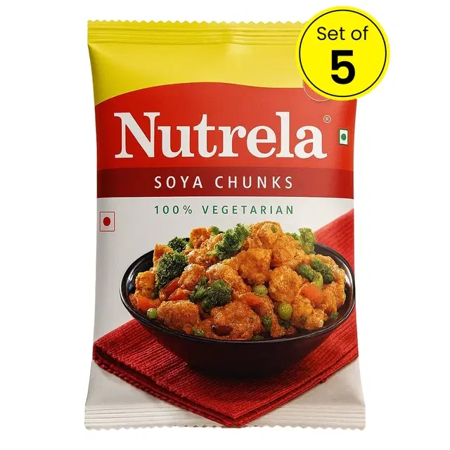 Nutrela Soya Chunks 5X45 g (Pack of 5)