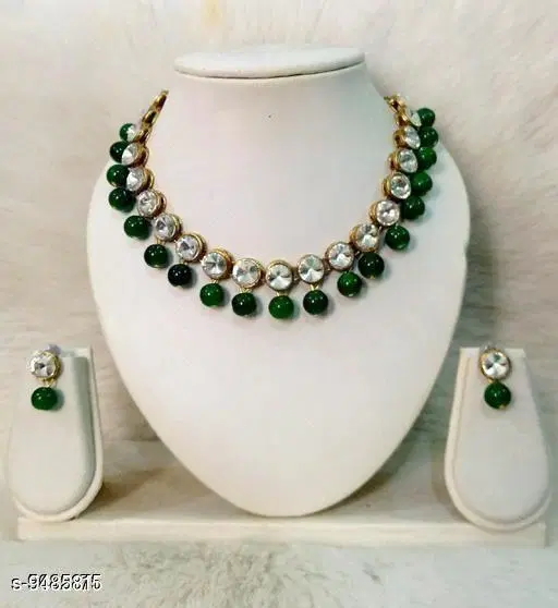 Shimmering Glittering Jewellery Set for Women & Girls, Green
