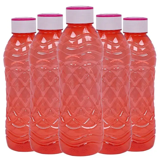 Aravi Fridge Water Bottles, Set Of 6, Red