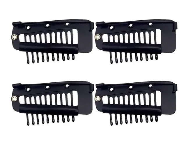 Metal Bridal Saree Pallu Chunni Setting Holding Safety Pins, Pack of 4 (Black)