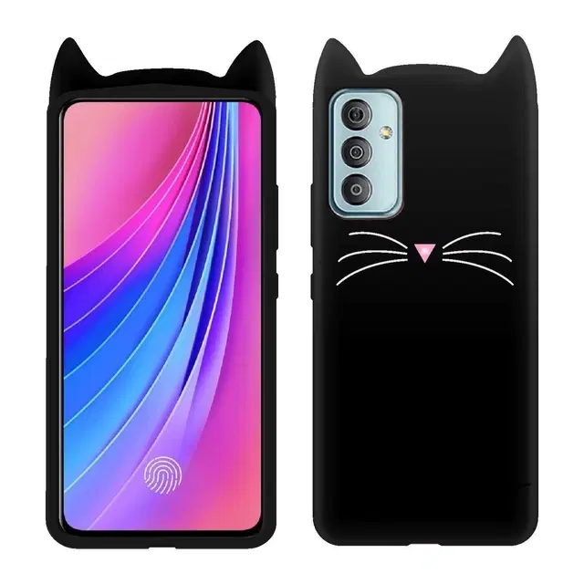 Rubber Mobile Back Cover for Samsung Galaxy A04s (Black)