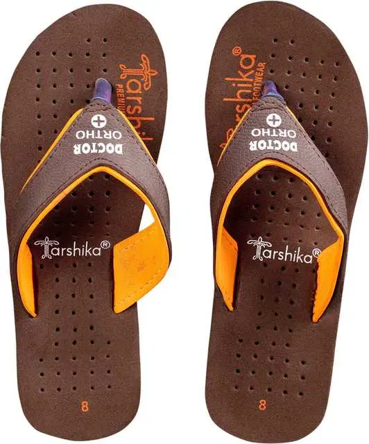 Women EVA Casual Flip Flops (Brown, 6) (SD-736)