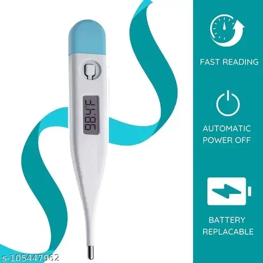 Premium Waterproof Digital Thermometer for Kids and Adults With Fever Alarm (Pack Of 1)