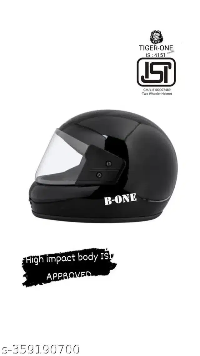 Full Face Helmet for Men & Women, Black