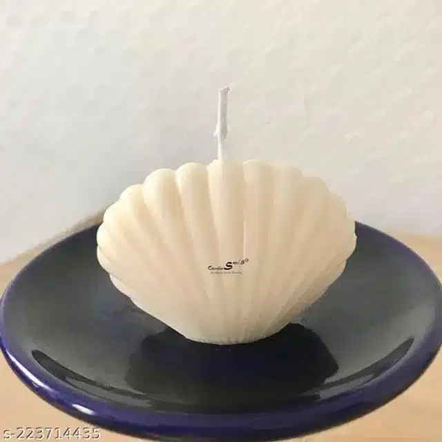 Scented Seashell Shaped Candle, Cream