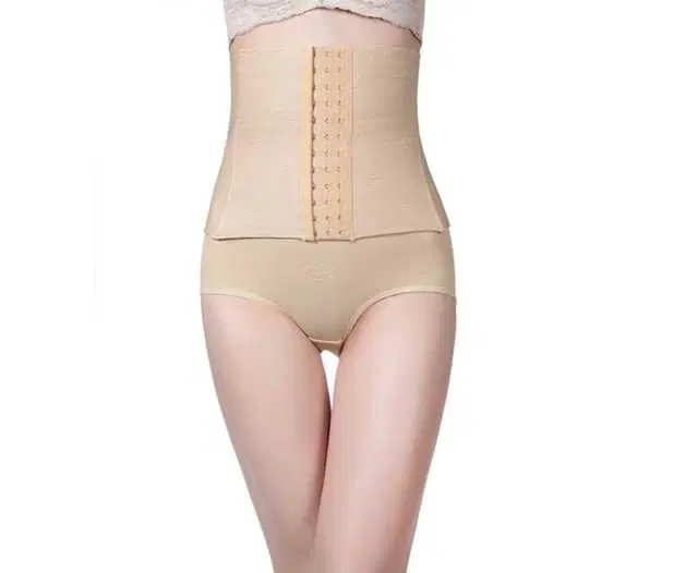 Air Breath Tummy Grip Belt Waist Trainer Trimmer and Slimming Corset 3 Hooks Girdle with Wire Support (S907)