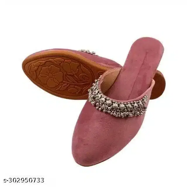 Mojaris for Women (Pink, 8)