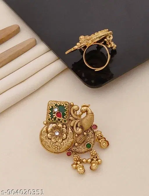 Heritage Ring for Women (Multicolor, Free Size)