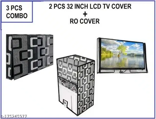 Tv Cover & Ro Cover, Multicolor, Pack Of 3