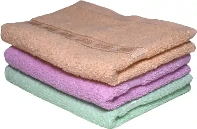 Cotton High Absorbent Antibacterial Hand Towels, Pack of 3, Multicolor, 14x21 inches
