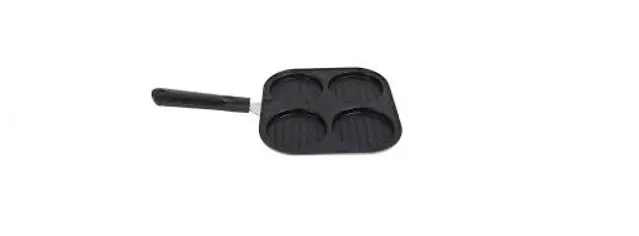 Aluminium 4 Section Appam Maker, Black