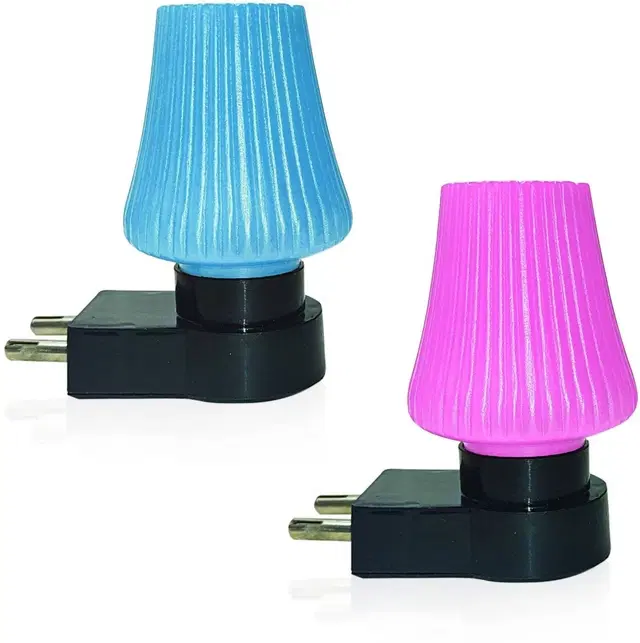 Decorative LED Night Lamp 0.5W | Pink & Blue | Energy-Saving (Pack of 2)