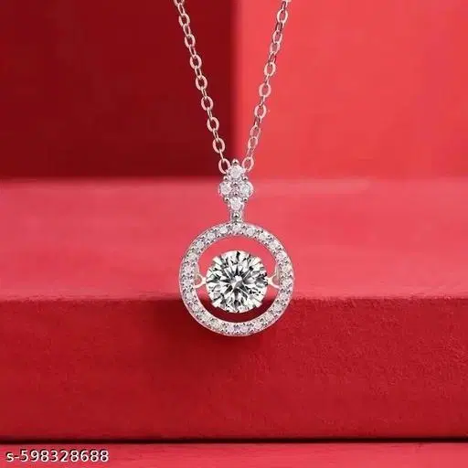 New Daily Wear Exquisite Gold Plated Necklace Zircon Ice Flower Cut for Girls