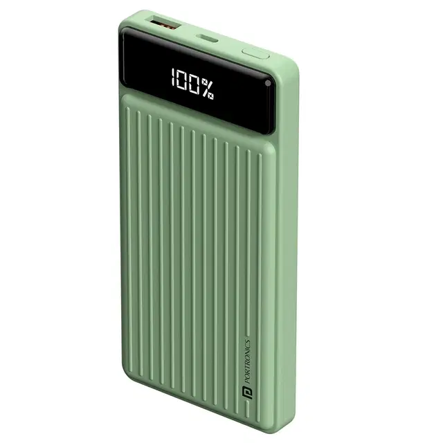 Portronics Fast Charging Power Bank 10000 Mah ,Green
