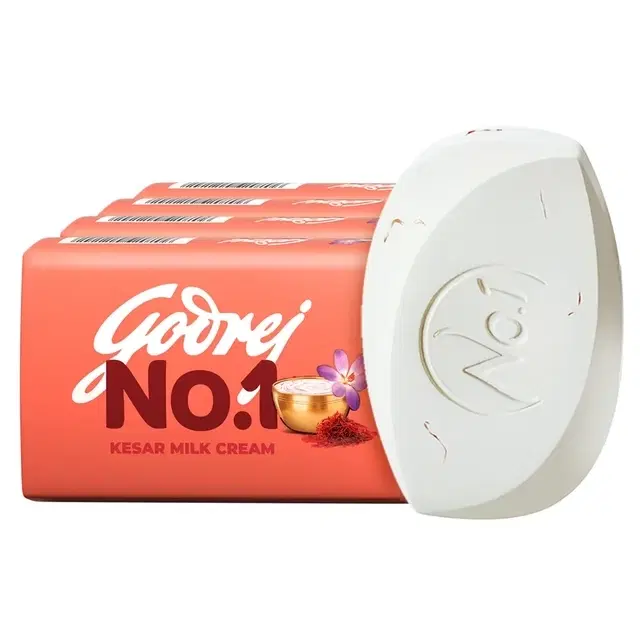 Godrej No.1 Kesar Milk Cream Soap 4X43 g (Pack of 4)