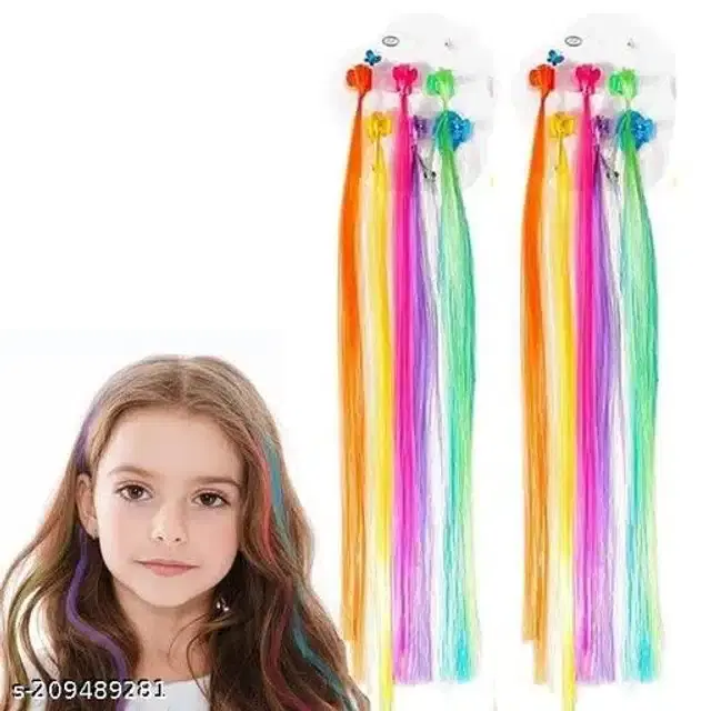 Acrylic Hair Extensions & Wigs, Multicolor, Pack of 12