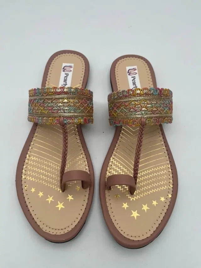 Flats for Women (Gold, 8)
