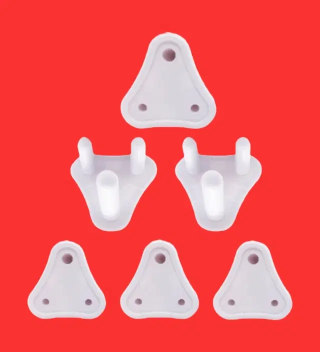 Child Safety Electric Socket Plug Guards, White, Pack of 6