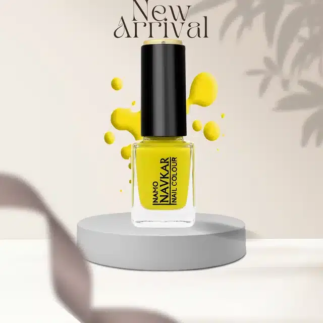 Toxic Free Long Lasting Matte Nail Polish, Yellow, 10 ml