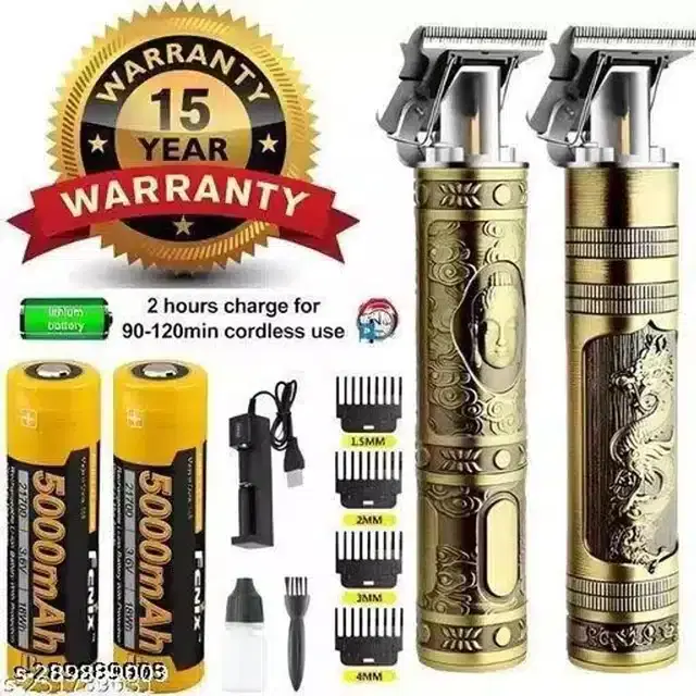 Professional Rechargeable Metal Trimmer for Men, Multicolor, 20 V