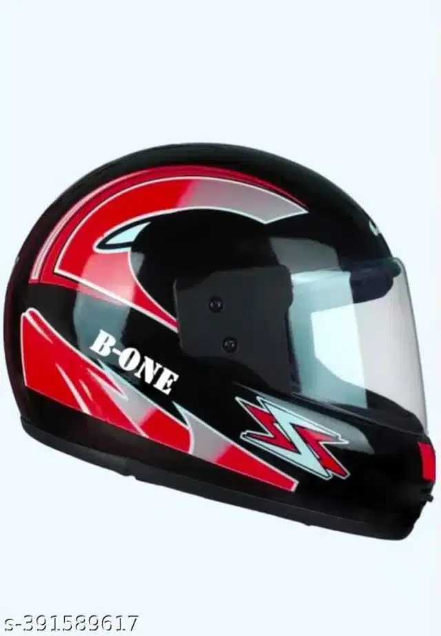Full Face Helmet for Men & Women, Black & Red