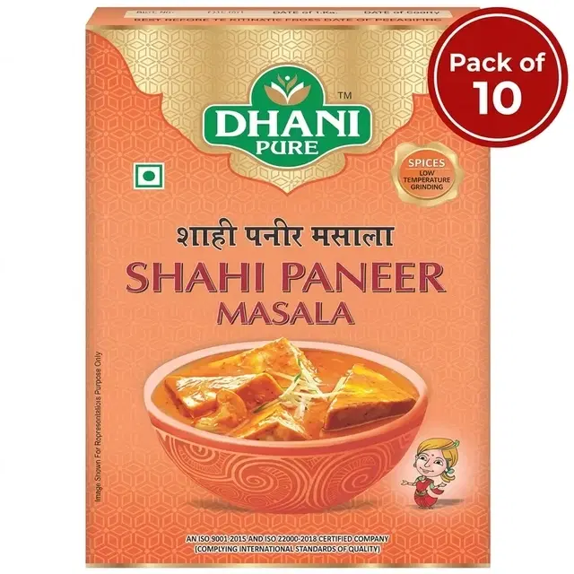 Dhani Pure Shahi Paneer Masala Box 10 g Set of 10