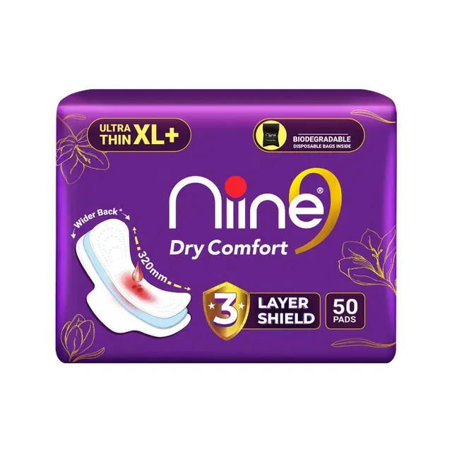 Niine Dry Comfort Ultra Thin Sanitary Pad (XL+) - 50 Pads