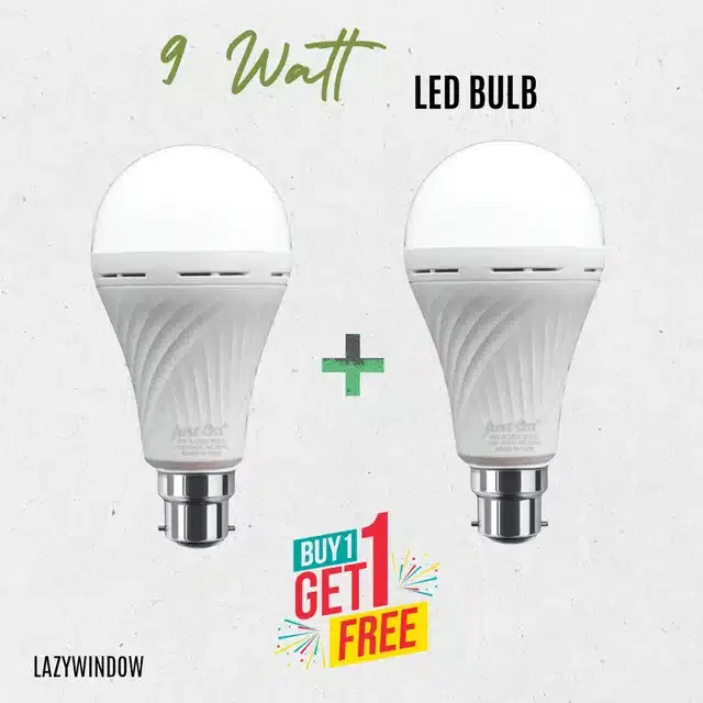 JustOn Premium Quality LED Bulbs, White, 9 W, Pack of 2
