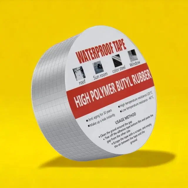 Aluminium Single Sided Self Adhesive Tape, Silver, 5 m