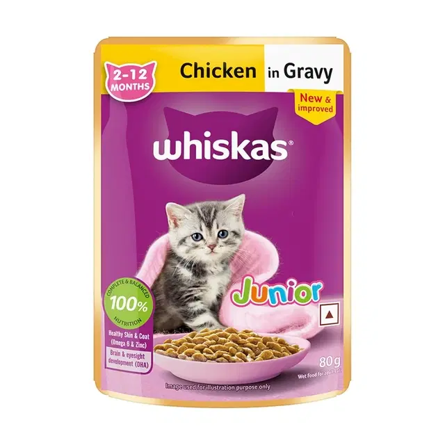Whiskas Kitten Chicken In Gravy 80G