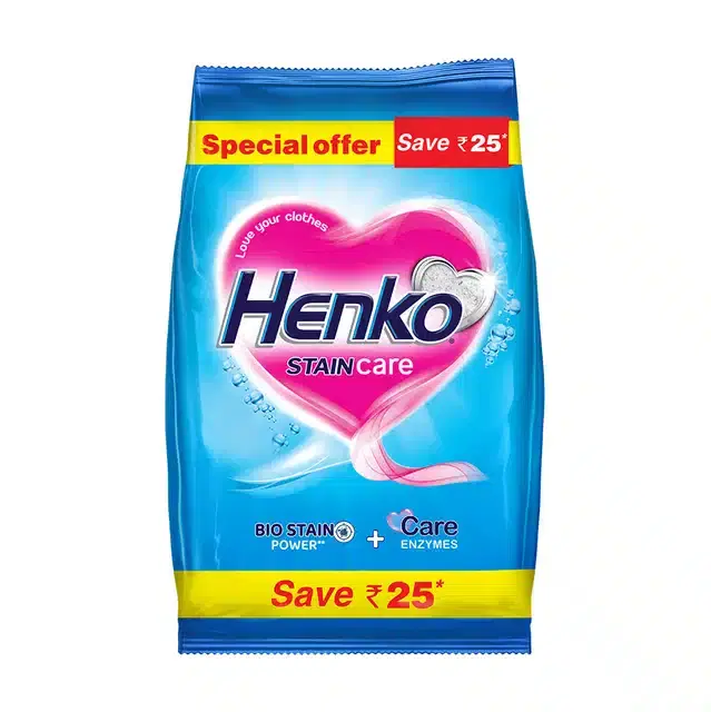Henko Stain Care Detergent Powder for hand wash & top load machine 1 kg