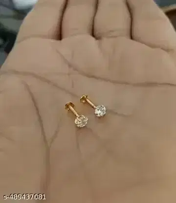 Gold Plated Alloy Nosepins for Women, Gold, Pack of 2