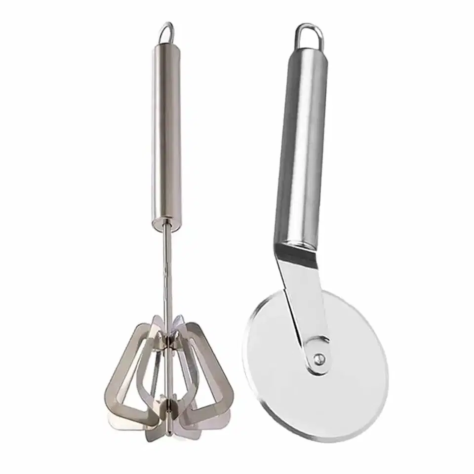 Oc9 Stainless Steel Power Free Hand Blender & Pizza Cutter For Kitchen Tool Set