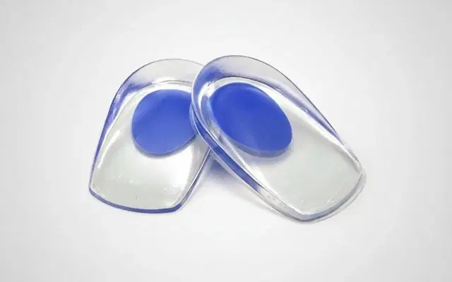 Silicon Heel Pad for Heel Ankle Pain, Heel Spur Shoe Support Pad for Men and Women Shock Cushion Pad for Heels, BLUE, Pack of 1
