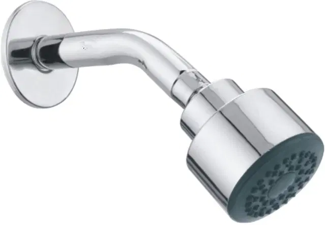 Stainless Steel Overhead Shower, 3 inches with 7 inches Arm & Wall Flange, Silver, Set of 1