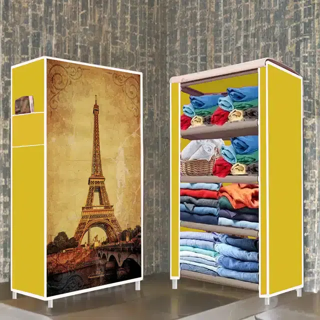 Portable Lightweight Cloth Storage Bag, Yellow