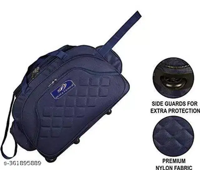 Polyester Duffel Bag, Blue, 55 L