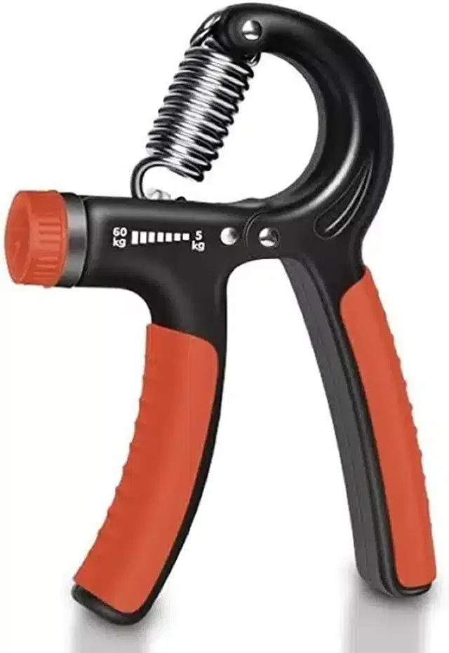 Adjustable Spring Hand Gripper, Orange & Black