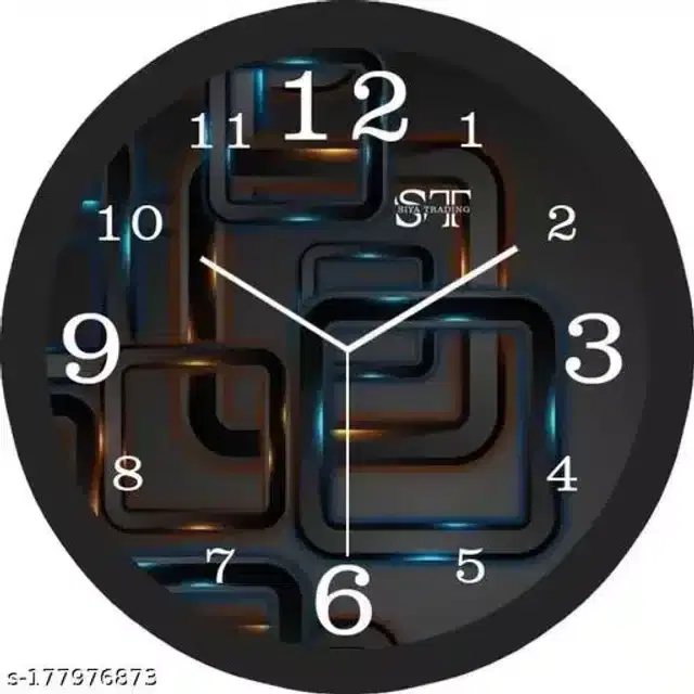 Wall Clock for Home, Multicolor, 10"